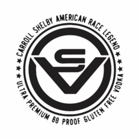 CARROLL SHELBY AMERICAN RACE LEGEND ULTRA-PREMIUM 80 PROOF GLUTEN FREE VODKA SV Logo (USPTO, 11.02.2020)