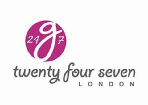 24G7 TWENTY FOUR SEVEN LONDON Logo (USPTO, 08/26/2009)