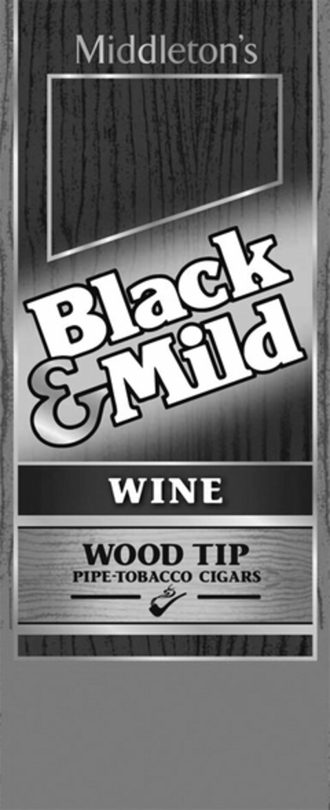 MIDDLETON'S BLACK & MILD WINE WOOD TIP PIPE TOBACCO CIGARS Logo (USPTO, 28.09.2009)