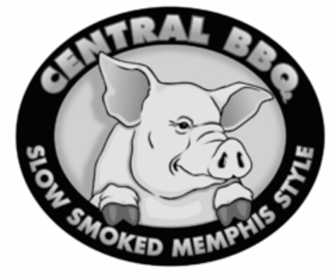 CENTRAL BBQ SLOW SMOKED MEMPHIS STYLE Logo (USPTO, 06.11.2009)