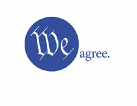 WE AGREE. Logo (USPTO, 18.01.2010)