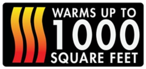 WARMS UP TO 1000 SQUARE FEET Logo (USPTO, 20.07.2012)