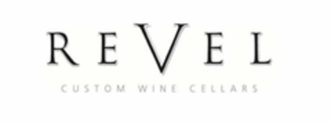 REVEL CUSTOM WINE CELLARS Logo (USPTO, 06/18/2013)