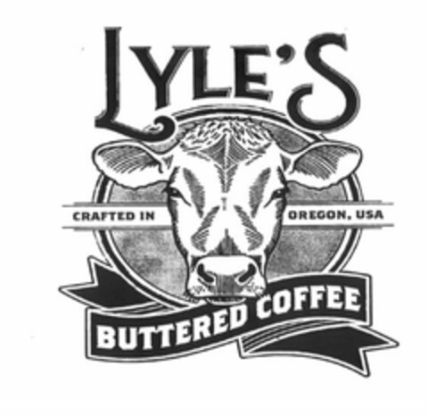 LYLE'S BUTTERED COFFEE CRAFTED IN OREGON, USA Logo (USPTO, 08/12/2016)