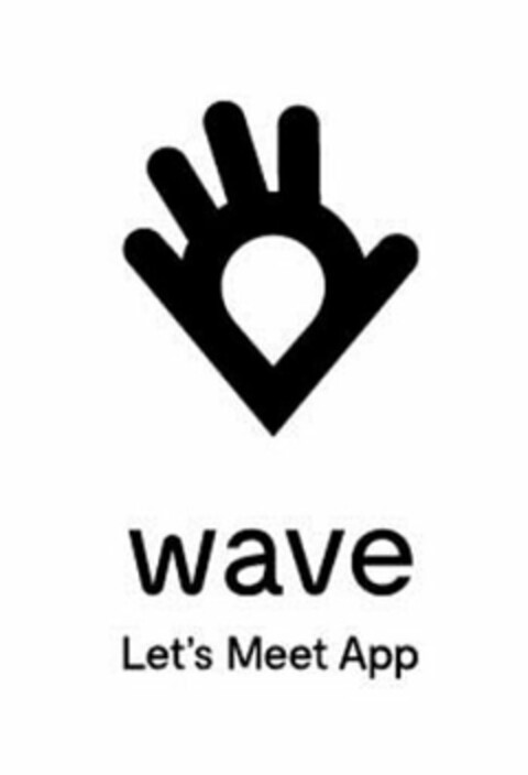 V WAVE LET'S MEET APP Logo (USPTO, 04/03/2017)