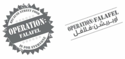 OPERATION: FALAFEL BECAUSE STREET FOOD IS FOR EVERYONE OPERATION: FALAFEL Logo (USPTO, 10.04.2017)