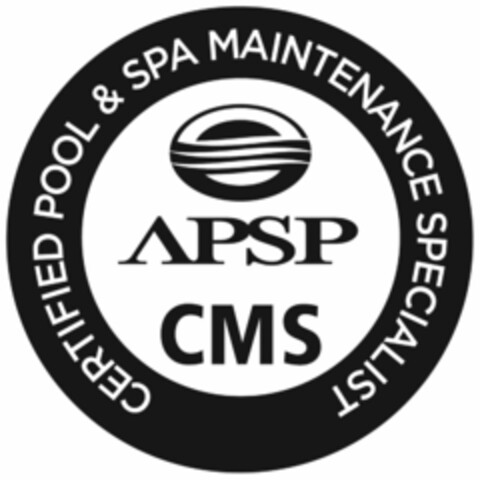 APSP CMS CERTIFIED POOL & SPA MAINTENANCE SPECIALIST Logo (USPTO, 11.05.2018)