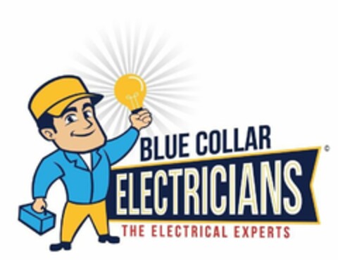 BLUE COLLAR ELECTRICIANS THE ELECTRICALEXPERTS Logo (USPTO, 22.08.2019)