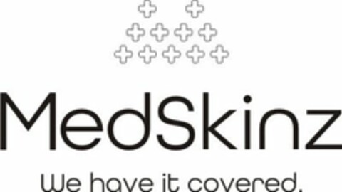 MEDSKINZ WE HAVE IT COVERED. Logo (USPTO, 09/13/2019)