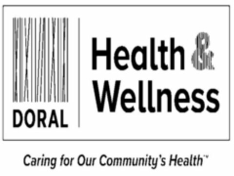 DORAL HEALTH & WELLNESS CARING FOR OUR COMMUNITY'S HEALTH Logo (USPTO, 12/18/2019)