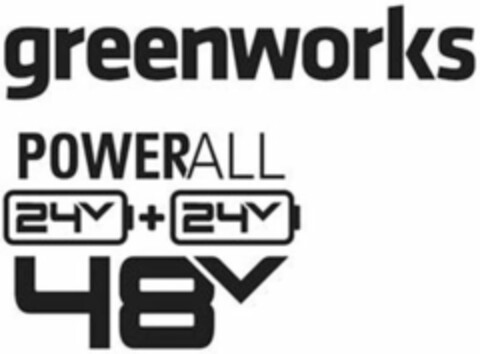 GREENWORKS POWERALL 24V + 24V 48V Logo (USPTO, 26.08.2020)