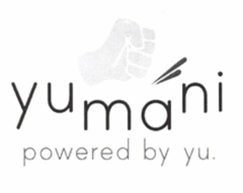 YUMANI POWERED BY YU. Logo (USPTO, 12/08/2011)