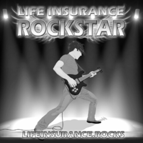 LIFE INSURANCE ROCKSTAR LIFEINSURANCE.ROCKS Logo (USPTO, 20.02.2015)
