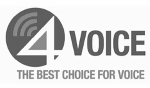 4VOICE THE BEST CHOICE FOR VOICE Logo (USPTO, 13.05.2015)