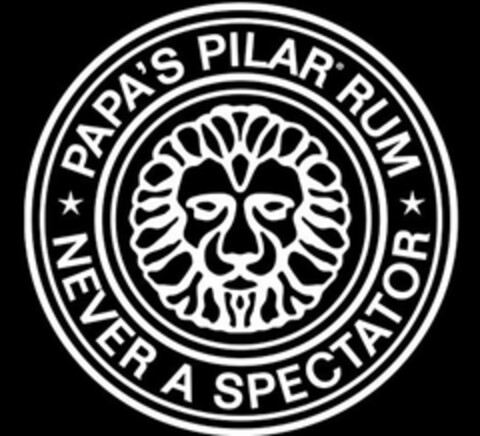 PAPA'S PILAR RUM NEVER A SPECTATOR Logo (USPTO, 20.02.2017)