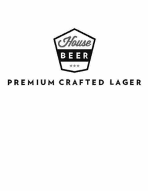 HOUSE BEER PREMIUM CRAFTED LAGER Logo (USPTO, 05/18/2017)