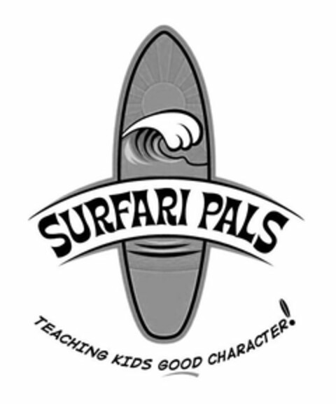 SURFARI PALS TEACHING KIDS GOOD CHARACTER! Logo (USPTO, 11/05/2018)