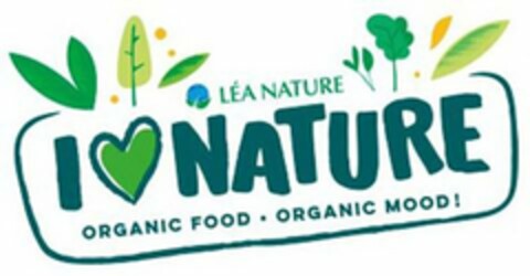 LÉA NATURE I NATURE ORGANIC FOOD · ORGANIC MOOD! Logo (USPTO, 03/05/2019)