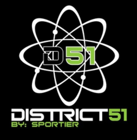 D51 DISTRICT51 BY:SPORTIER Logo (USPTO, 15.04.2010)