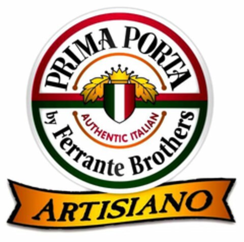 PRIMA PORTA AUTHENTIC ITALIAN BY FERRANTE BROTHERS ARTISIANO Logo (USPTO, 26.04.2011)