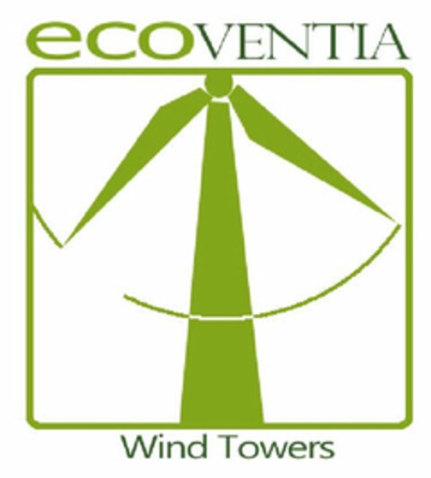 ECOVENTIA WIND TOWERS Logo (USPTO, 31.05.2011)