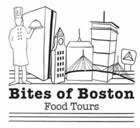 BITES OF BOSTON FOOD TOURS Logo (USPTO, 08/15/2011)