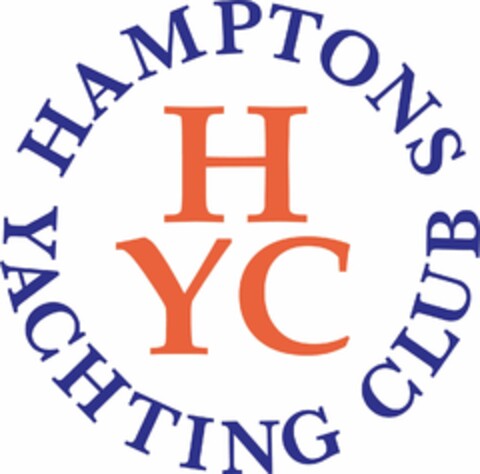 HYC HAMPTONS YACHTING CLUB Logo (USPTO, 01/24/2013)