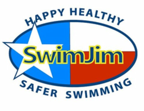 SWIMJIM HAPPY HEALTHY SAFER SWIMMING Logo (USPTO, 29.04.2014)