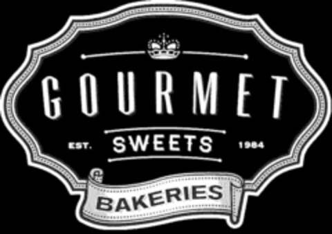 GOURMET SWEETS BAKERIES EST. 1984 Logo (USPTO, 24.09.2014)