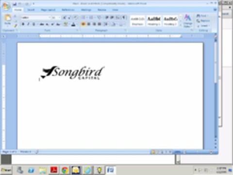 SONGBIRD CAPITAL Logo (USPTO, 06/03/2015)