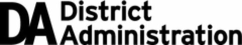 DA DISTRICT ADMINISTRATION Logo (USPTO, 17.11.2015)