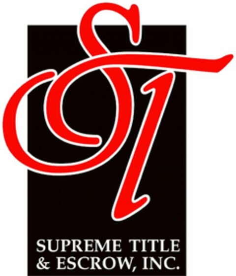 ST SUPREME TITLE & ESCROW, INC. Logo (USPTO, 17.03.2016)