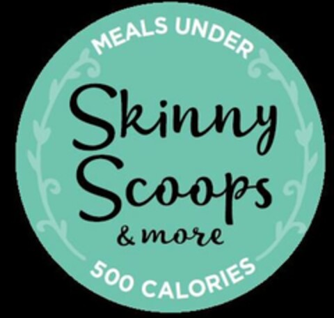 SKINNY SCOOPS & MORE MEALS UNDER 500 CALORIES Logo (USPTO, 18.05.2016)