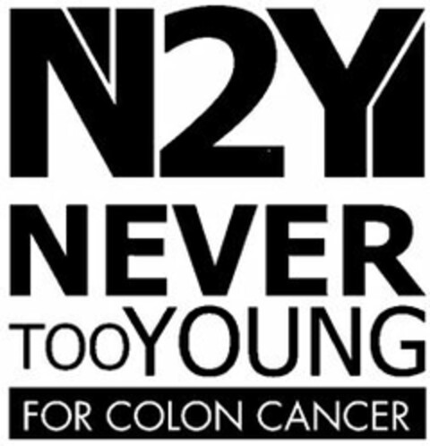 N2Y NEVER TOO YOUNG FOR COLON CANCER Logo (USPTO, 01/19/2017)