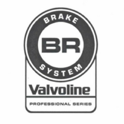 BR BRAKE SYSTEM VALVOLINE PROFESSIONAL SERIES Logo (USPTO, 13.07.2017)