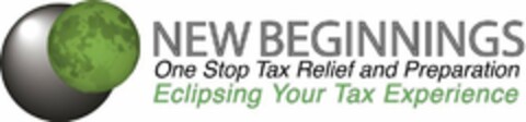 NEW BEGINNINGS ONE STOP TAX RELIEF AND PREPARATION  ECLIPSING YOUR TAX EXPERIENCE Logo (USPTO, 22.08.2018)