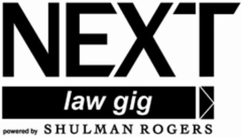 NEXT LAW GIG POWERED BY SHULMAN ROGERS Logo (USPTO, 03/22/2019)