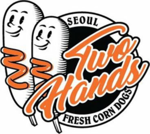 TWO HANDS SEOUL FRESH CORN DOGS Logo (USPTO, 30.08.2019)