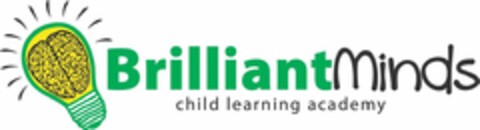 BRILLIANTMINDS CHILD LEARNING ACADEMY Logo (USPTO, 08/17/2020)