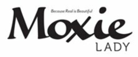 BECAUSE REAL IS BEAUTIFUL MOXIE LADY Logo (USPTO, 09/23/2014)