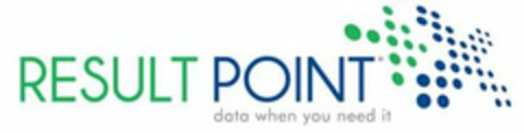 RESULT POINT DATA WHEN YOU NEED IT Logo (USPTO, 09/28/2015)