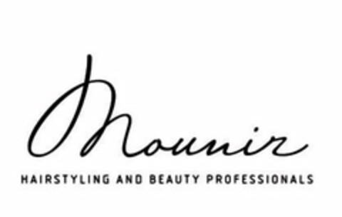 MOUNIR HAIRSTYLING AND BEAUTY PROFESSIONALS Logo (USPTO, 07.05.2018)