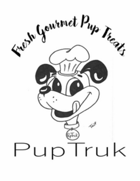 FRESH GOURMET PUP TREATS PUPTRUK PUPTRUK Logo (USPTO, 05.10.2018)