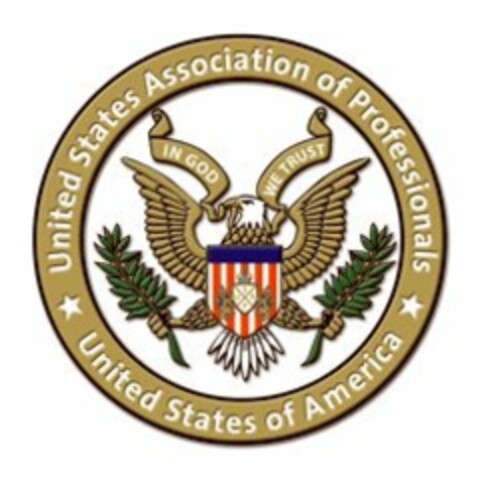 UNITED STATES ASSOCIATION OF PROFESSIONALS UNITED STATES OF AMERICA IN GOD WE TRUST Logo (USPTO, 02/18/2009)