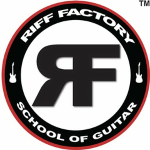 RF RIFF FACTORY SCHOOL OF GUITAR Logo (USPTO, 15.02.2010)