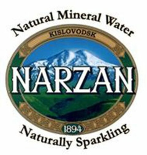 NARZAN NATURAL MINERAL WATER NATURALLY SPARKLING KISLOVODSK 1894 Logo (USPTO, 01/22/2013)