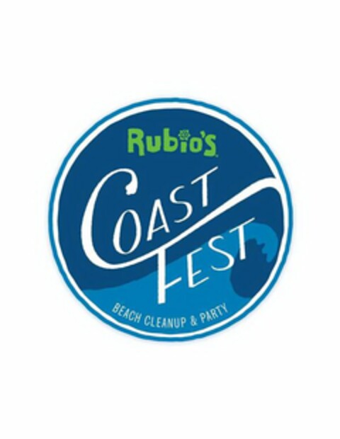 RUBIO'S COAST FEST BEACH CLEAN UP & PARTY Logo (USPTO, 03/14/2014)