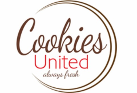 COOKIES UNITED ALWAYS FRESH Logo (USPTO, 02.04.2015)