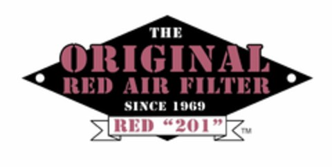 THE ORIGINAL RED AIR FILTER SINCE 1969 RED "201" Logo (USPTO, 25.06.2018)