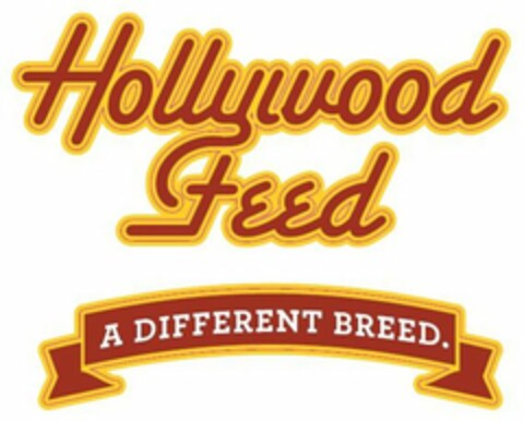 HOLLYWOOD FEED A DIFFERENT BREED. Logo (USPTO, 08/14/2019)